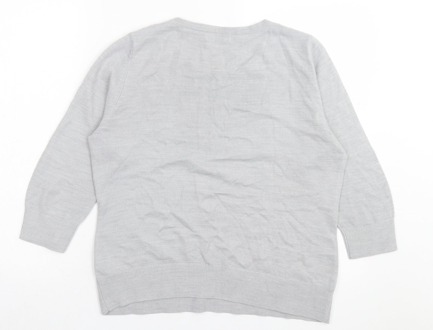 Womens UK Size 14 Per Una Grey Pullover Jumper