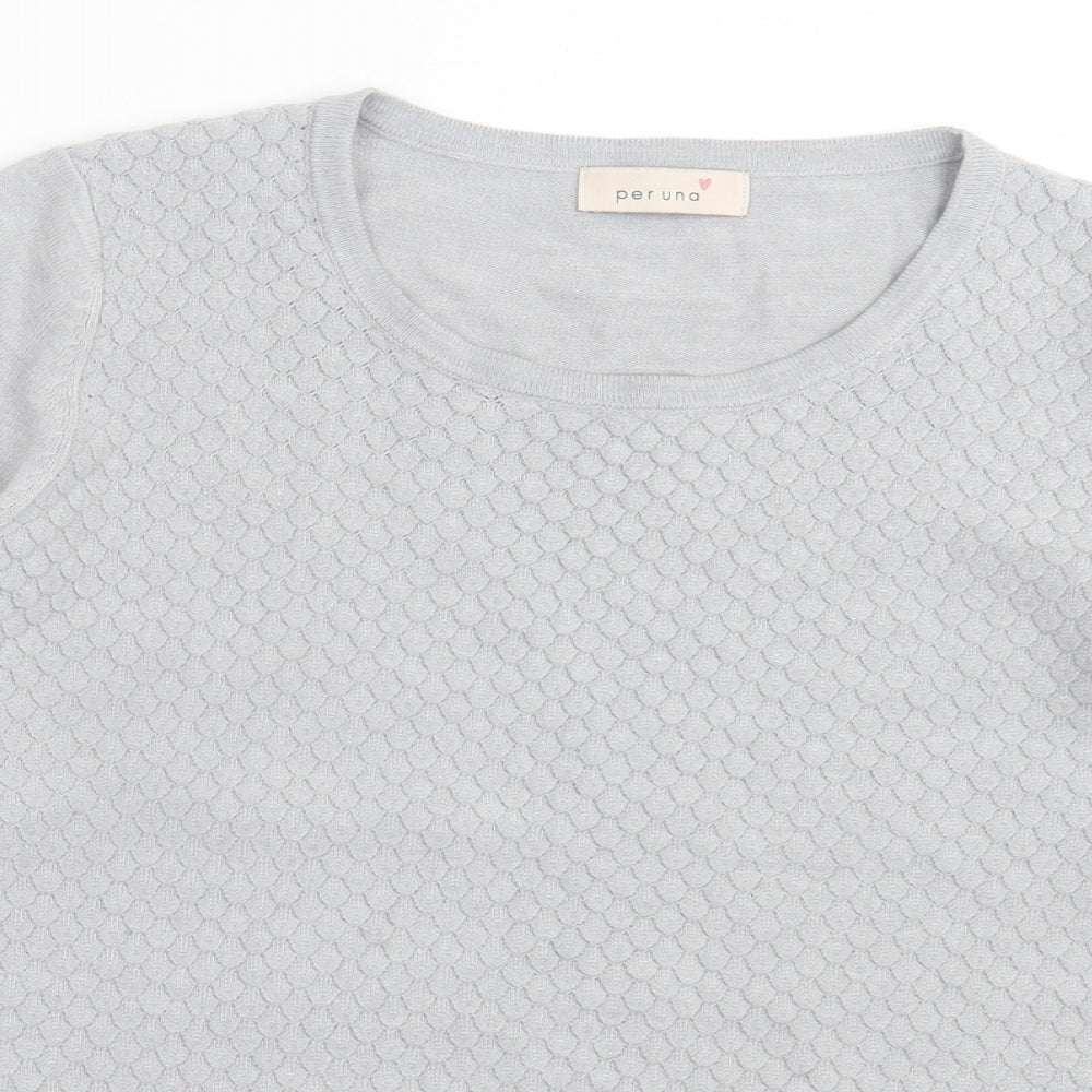 Womens UK Size 14 Per Una Grey Pullover Jumper