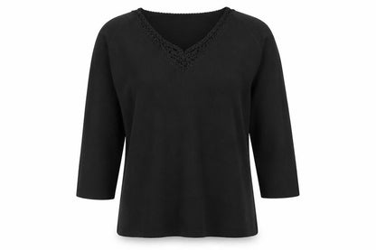 Womens UK Size M Debbie Morgan Black Basic T-Shirt