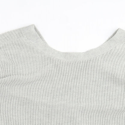 Primark Womens Grey Round Neck Acrylic Pullover Jumper Size XL