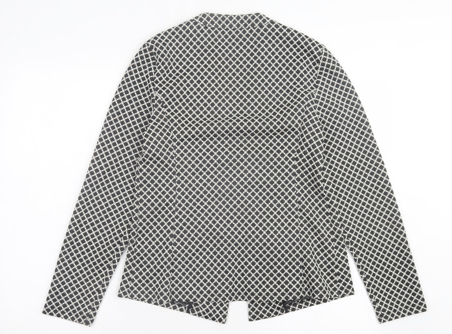 George Womens Black Geometric Jacket Size 14