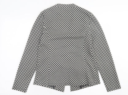 George Womens Black Geometric Jacket Size 14