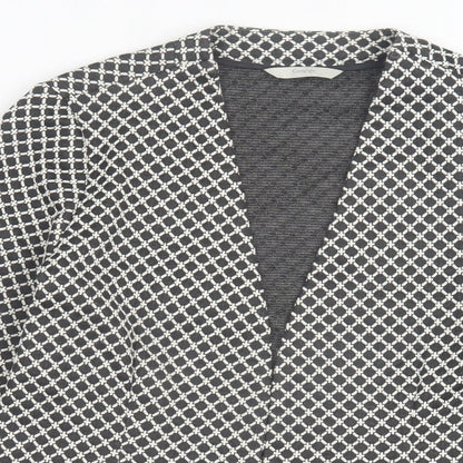 George Womens Black Geometric Jacket Size 14