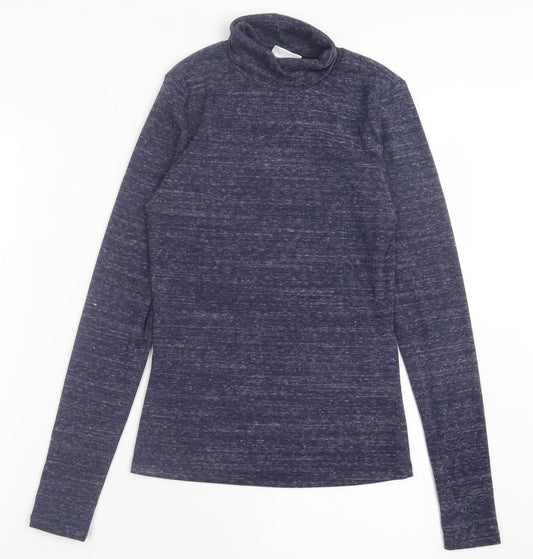 Noisy may Womens Purple Polyester Basic T-Shirt Size XS Roll Neck