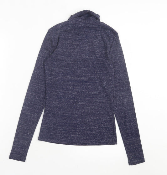 Noisy may Womens Purple Polyester Basic T-Shirt Size XS Roll Neck