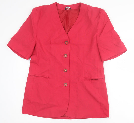 Klass Womens Pink Jacket Size 12 Button