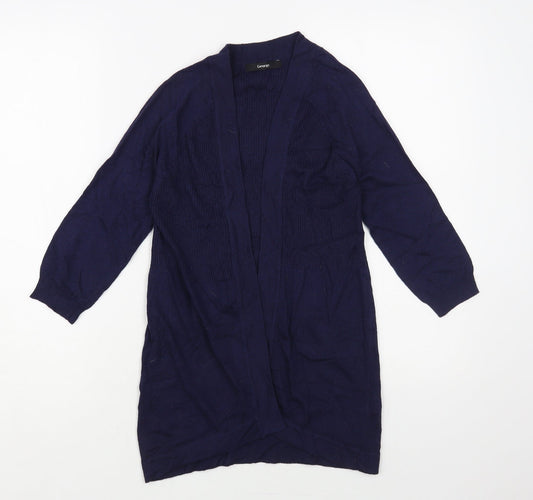George Womens Blue V-Neck Nylon Cardigan Jumper Size 8