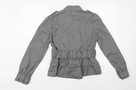 Red Herring Womens Grey Jacket Size 10 Button