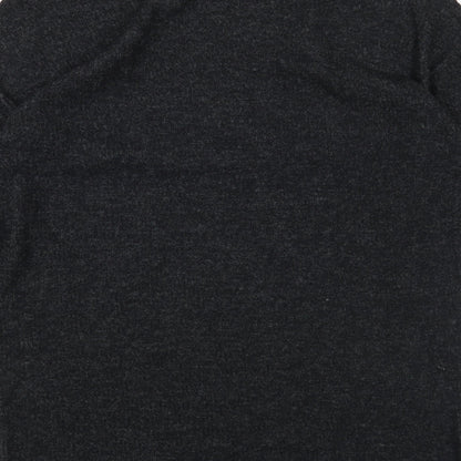 F&F Womens Grey High Neck Polyester Tunic Jumper Size 14