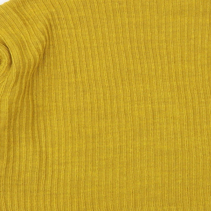 Primark Womens Yellow Mock Neck Acrylic Pullover Jumper Size M