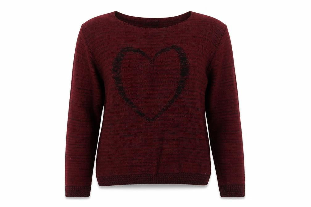 Womens UK Size M Mia Moda Red Pullover Jumper