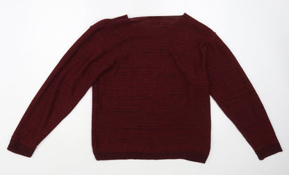 Womens UK Size M Mia Moda Red Pullover Jumper