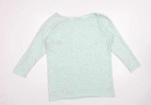 H&M Womens Green Cotton Pullover Sweatshirt Size M Pullover