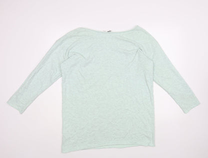 H&M Womens Green Cotton Pullover Sweatshirt Size M Pullover