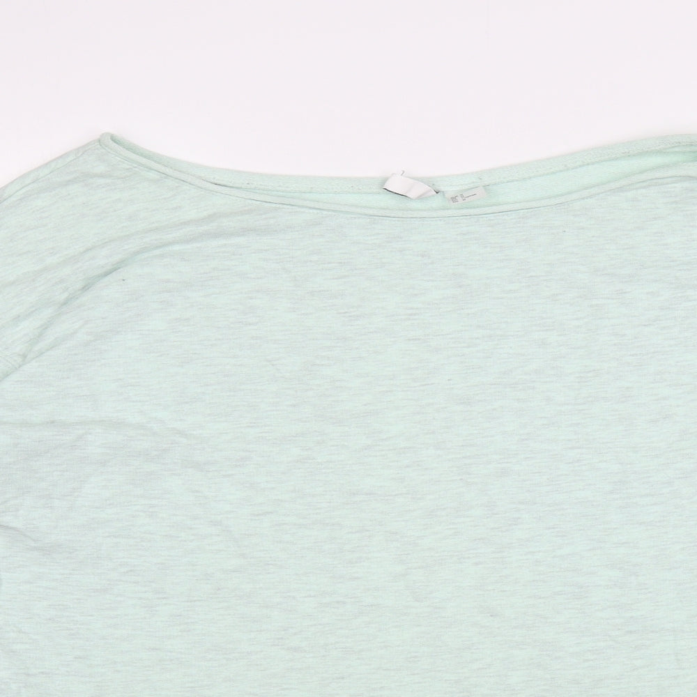 H&M Womens Green Cotton Pullover Sweatshirt Size M Pullover