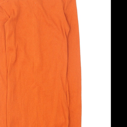 Lalita Womens Orange Cotton Bodysuit One-Piece Size 10 Snap