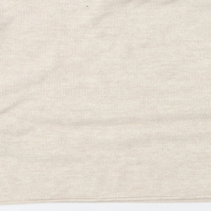 STB Women Womens Beige Round Neck Acrylic Pullover Jumper Size S