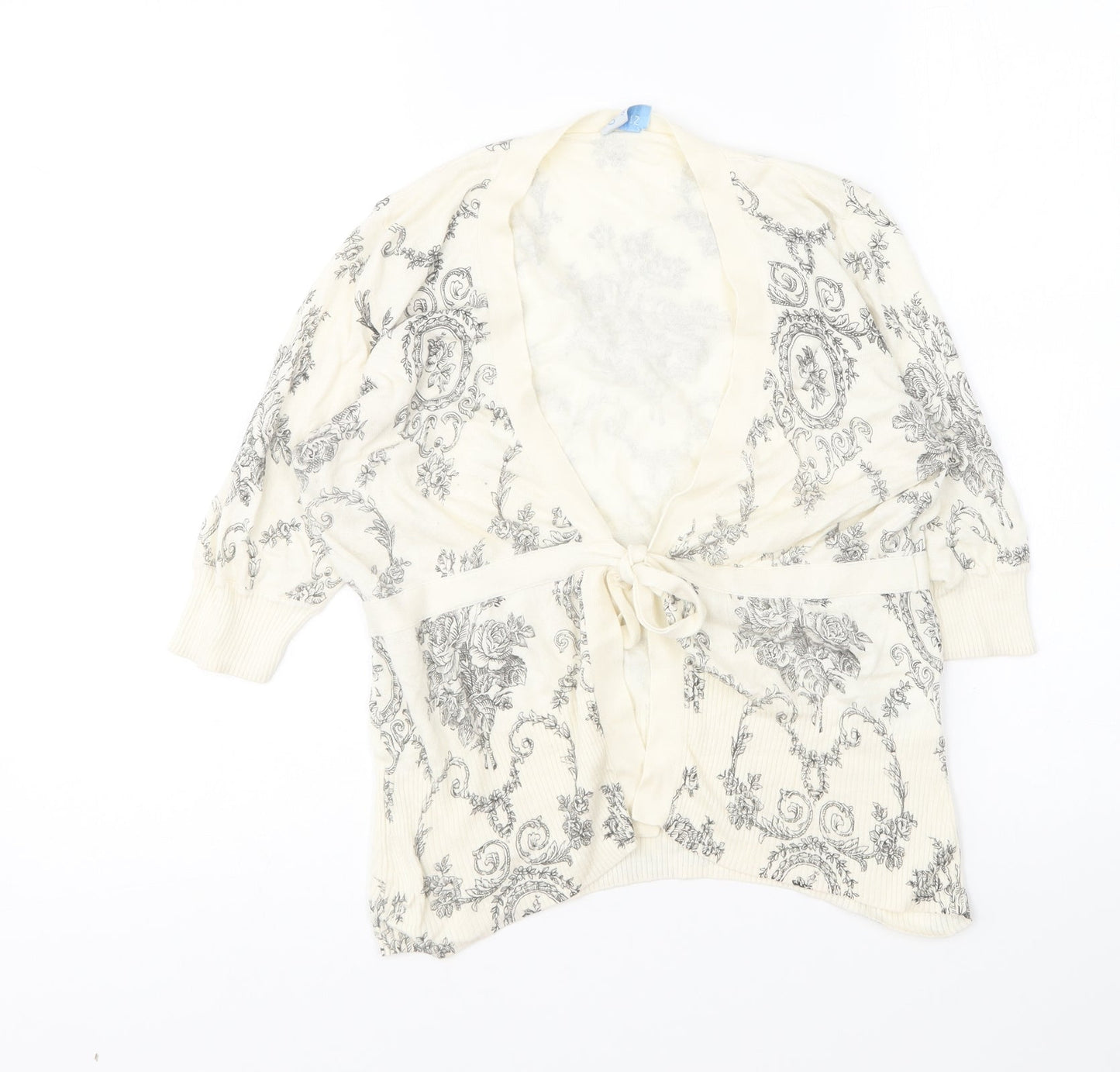 Womens UK Size 12 Oasis Ivory Cardigan Jumper
