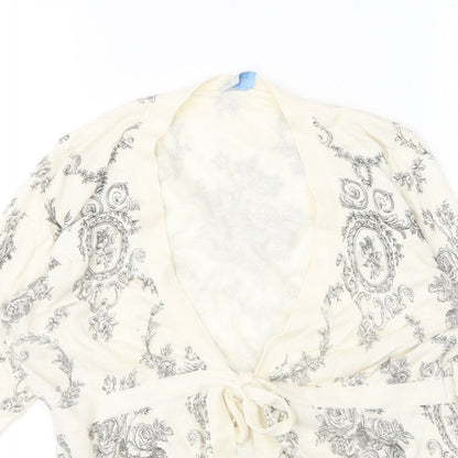 Womens UK Size 12 Oasis Ivory Cardigan Jumper