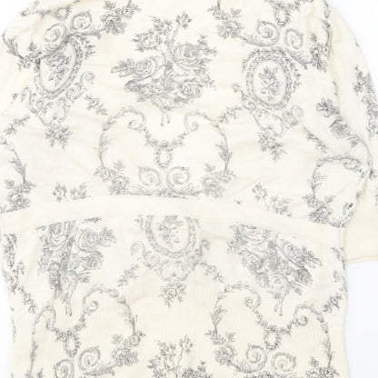 Womens UK Size 12 Oasis Ivory Cardigan Jumper