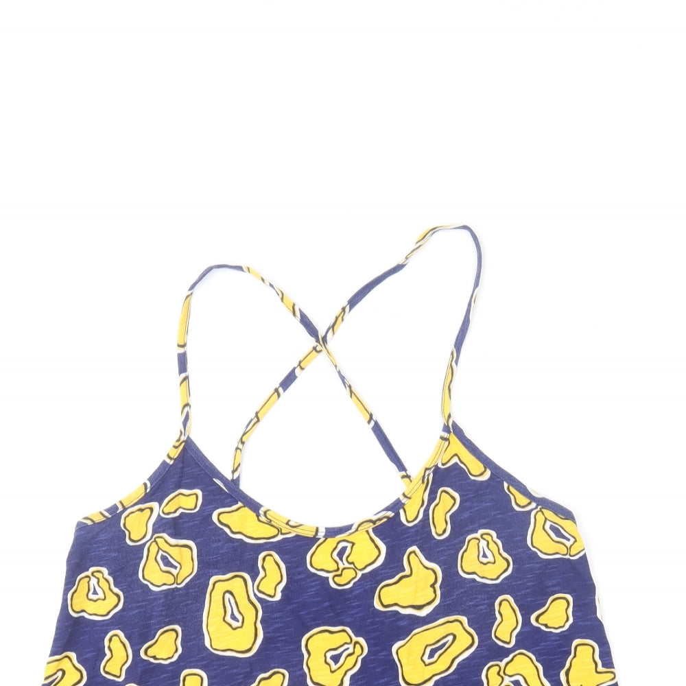 Womens UK Size 12 River Island Blue Camisole T-Shirt