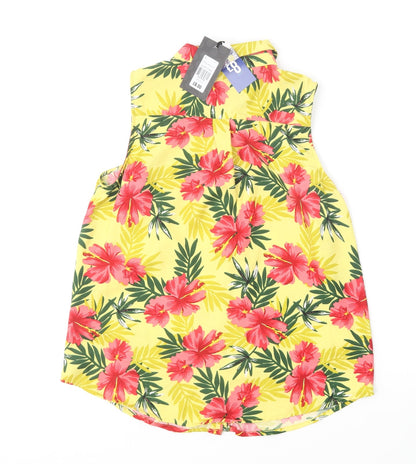 Womens UK Size 12 Intuition Multicoloured Basic Button-Up