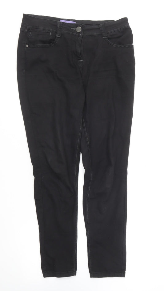 George Womens Black Cotton Skinny Jeans Size 10 L25 in Regular