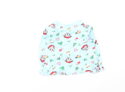 George Boys Multicoloured Geometric Cotton Basic T-Shirt Size 3-6 Months Round Neck - Mickey Mouse