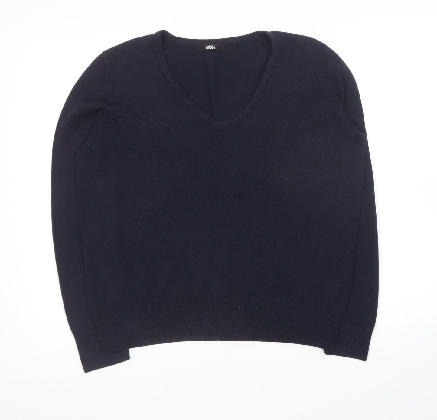 Womens UK Size 14 Marks and Spencer Blue Pullover Jumper