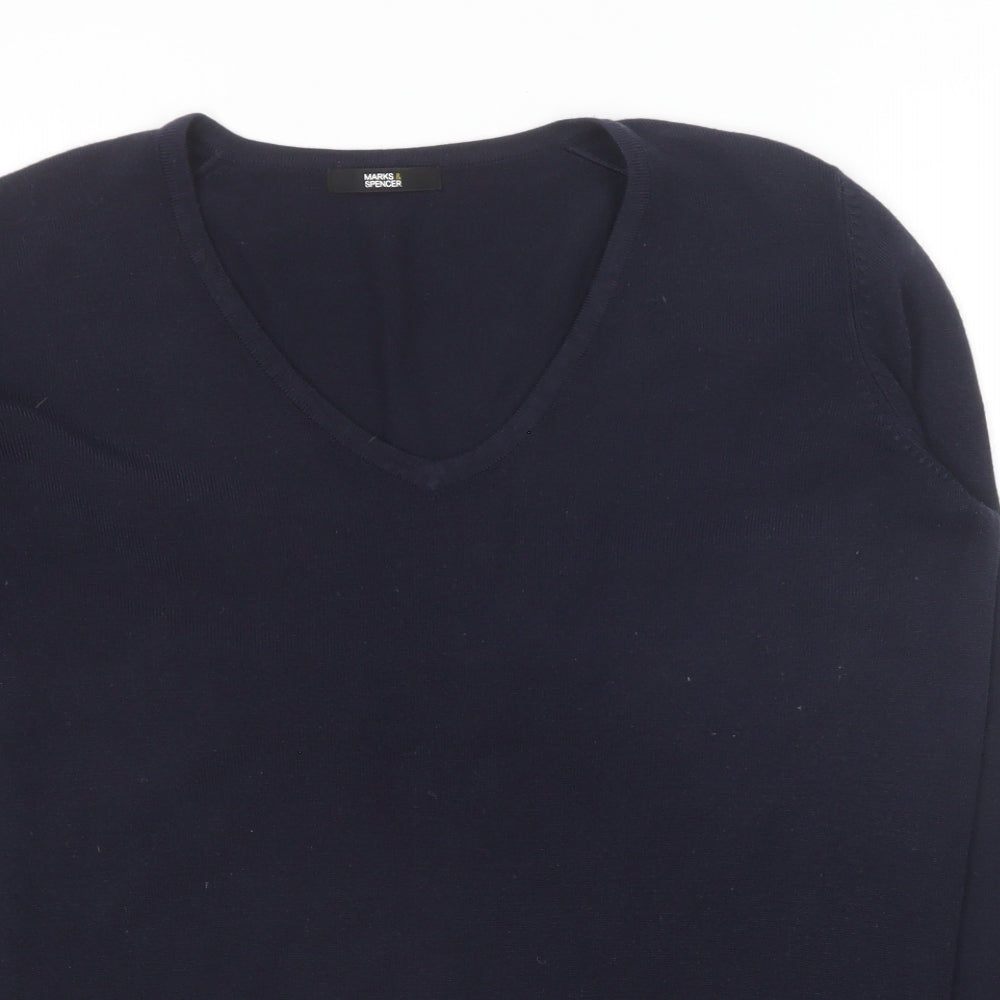 Womens UK Size 14 Marks and Spencer Blue Pullover Jumper
