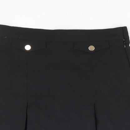 NEXT Girls Black Polyester A-Line Skirt Size 11 Years Regular Zip - Schoolwear