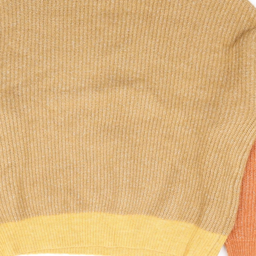 Primark Womens Multicoloured High Neck Acrylic Pullover Jumper Size 12