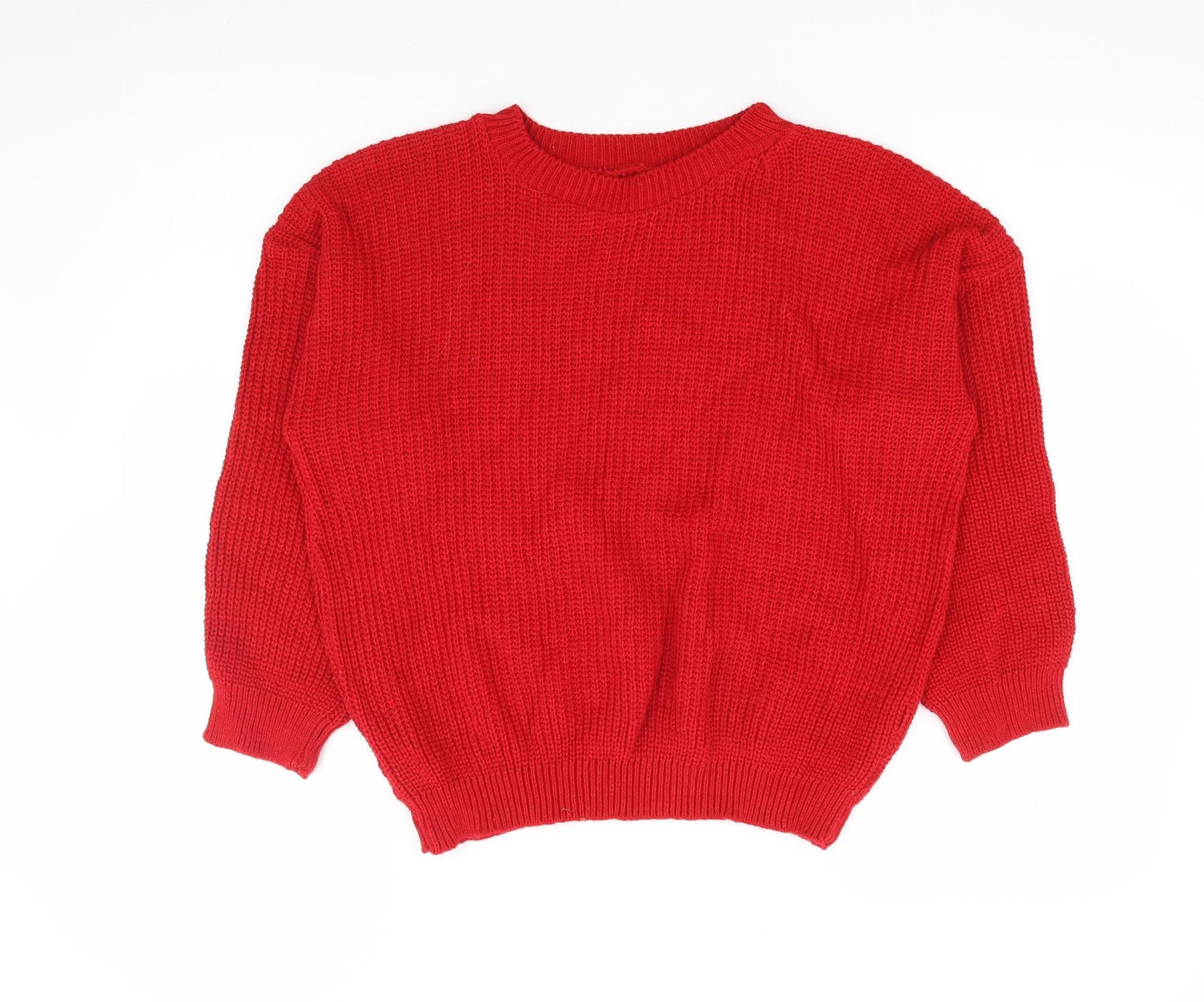 Womens UK Size M Preworn Red Pullover Jumper