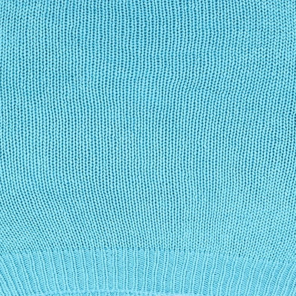 George Womens Blue Round Neck Acrylic Pullover Jumper Size S
