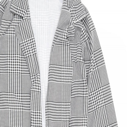 Sara Fashion Womens Black Check Jacket Blazer Size M