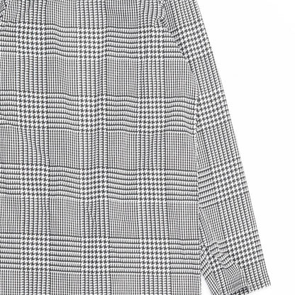 Sara Fashion Womens Black Check Jacket Blazer Size M