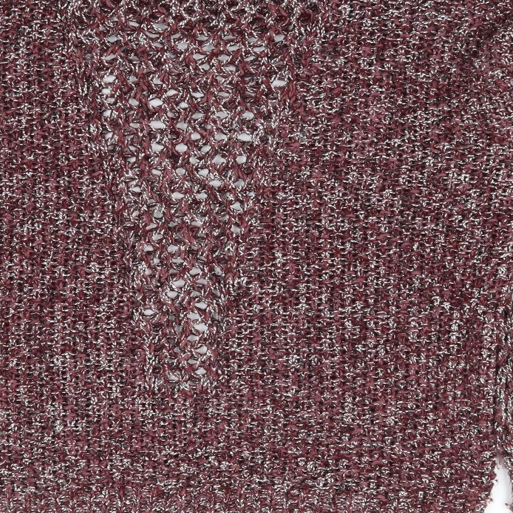 George Womens Red Round Neck Cotton Pullover Jumper Size 12