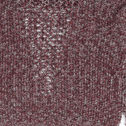 George Womens Red Round Neck Cotton Pullover Jumper Size 12