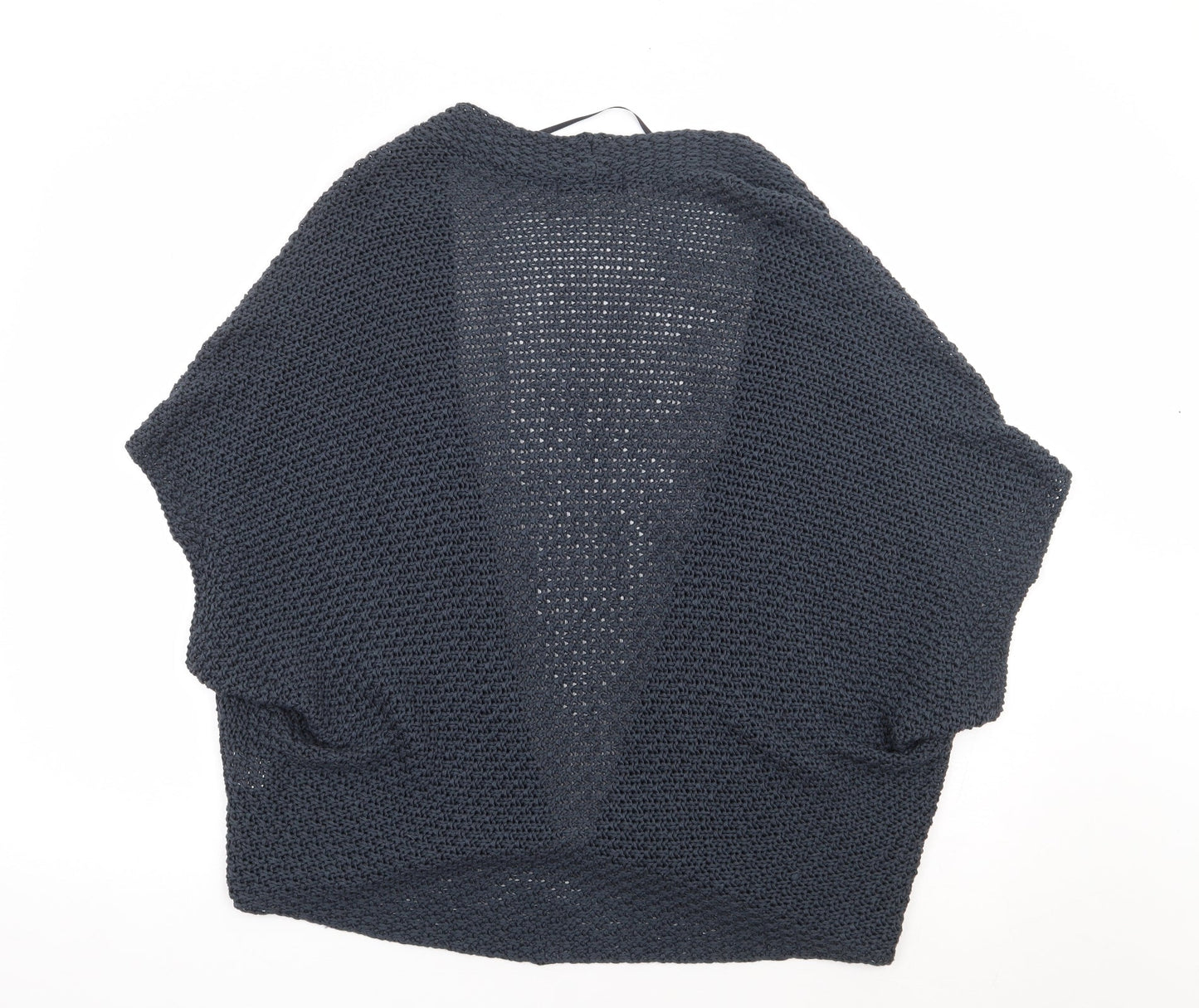 Elsamanda Womens Blue V-Neck Acrylic Cardigan Jumper Size S