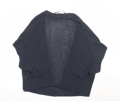 Elsamanda Womens Blue V-Neck Acrylic Cardigan Jumper Size S