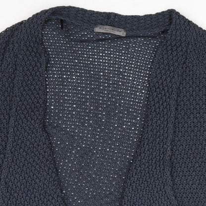 Elsamanda Womens Blue V-Neck Acrylic Cardigan Jumper Size S