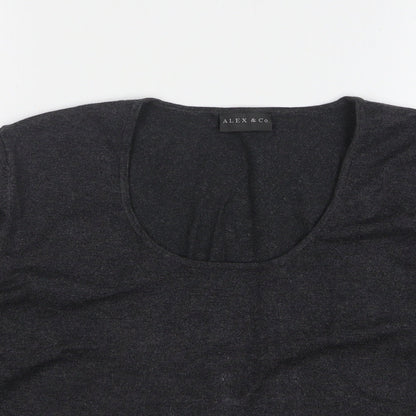 Womens UK Size 14 Alex & Co Grey Pullover Jumper