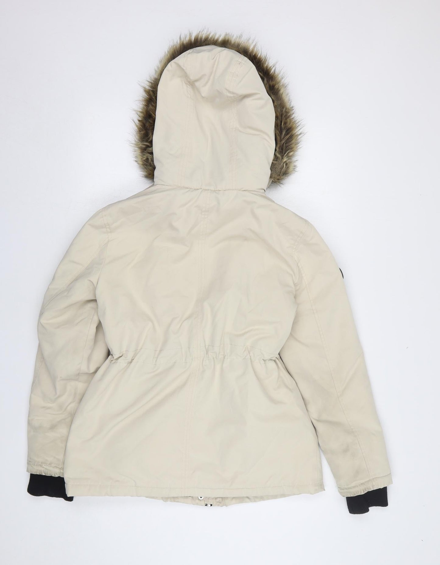 New Look Womens Beige Parka Coat Size 8