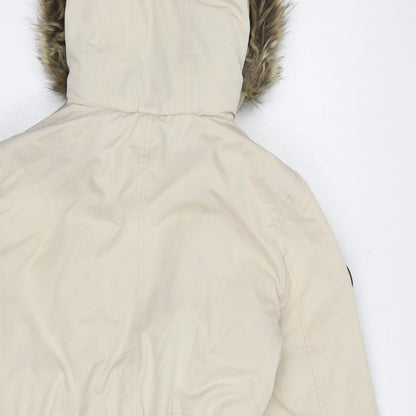 New Look Womens Beige Parka Coat Size 8