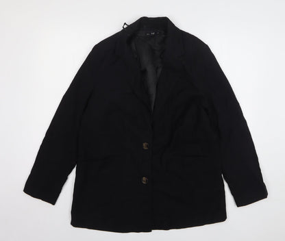 F&F Womens Black Viscose Jacket Suit Jacket Size 12