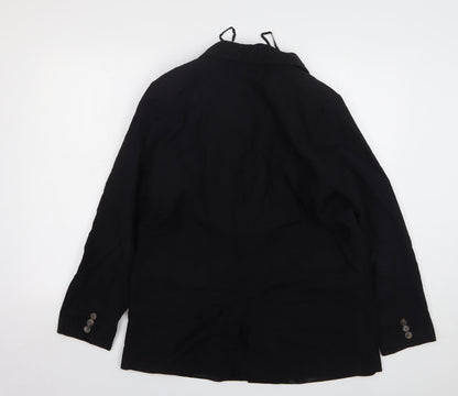 F&F Womens Black Viscose Jacket Suit Jacket Size 12