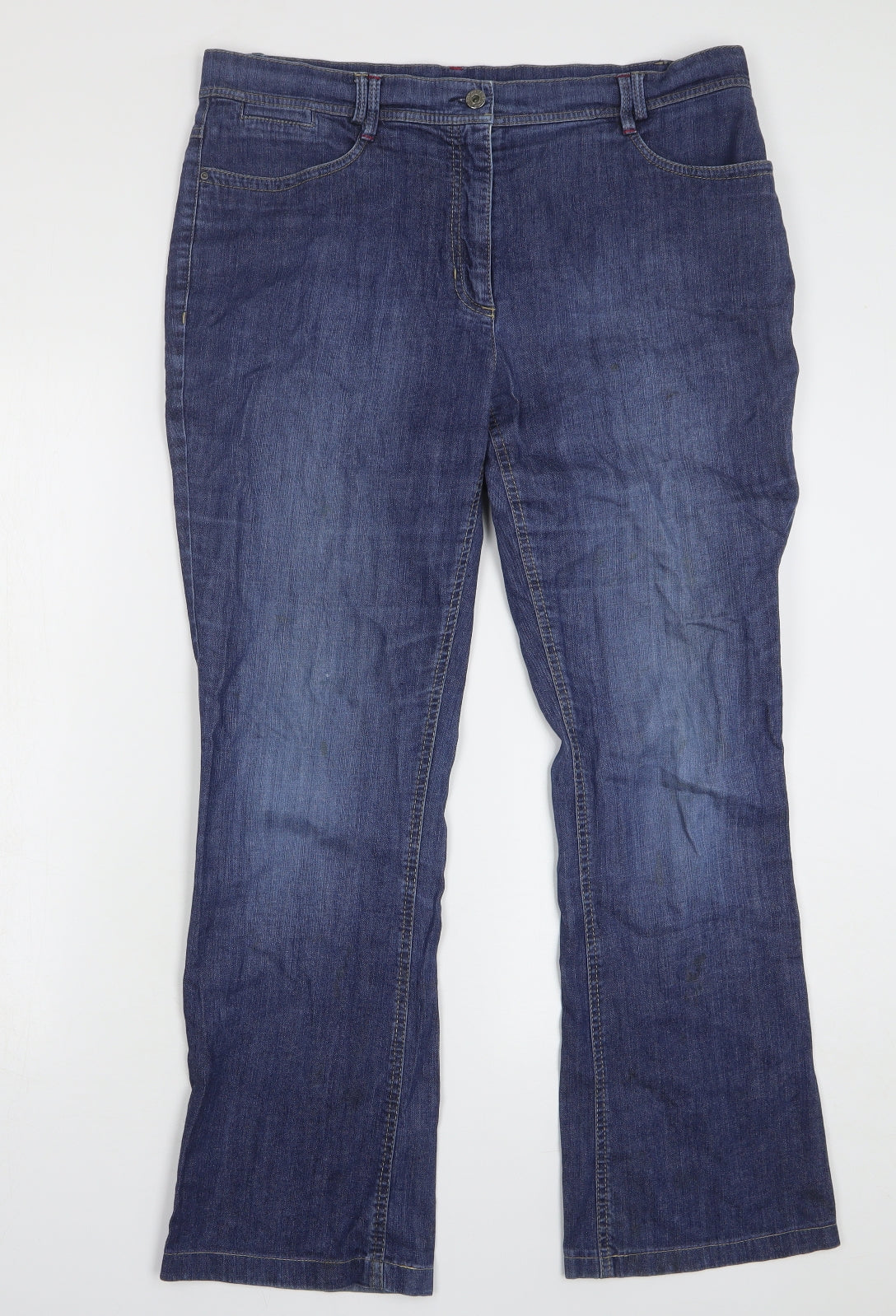 Gelco Womens Blue Cotton Bootcut Jeans Size 36 in L29 in Regular Zip