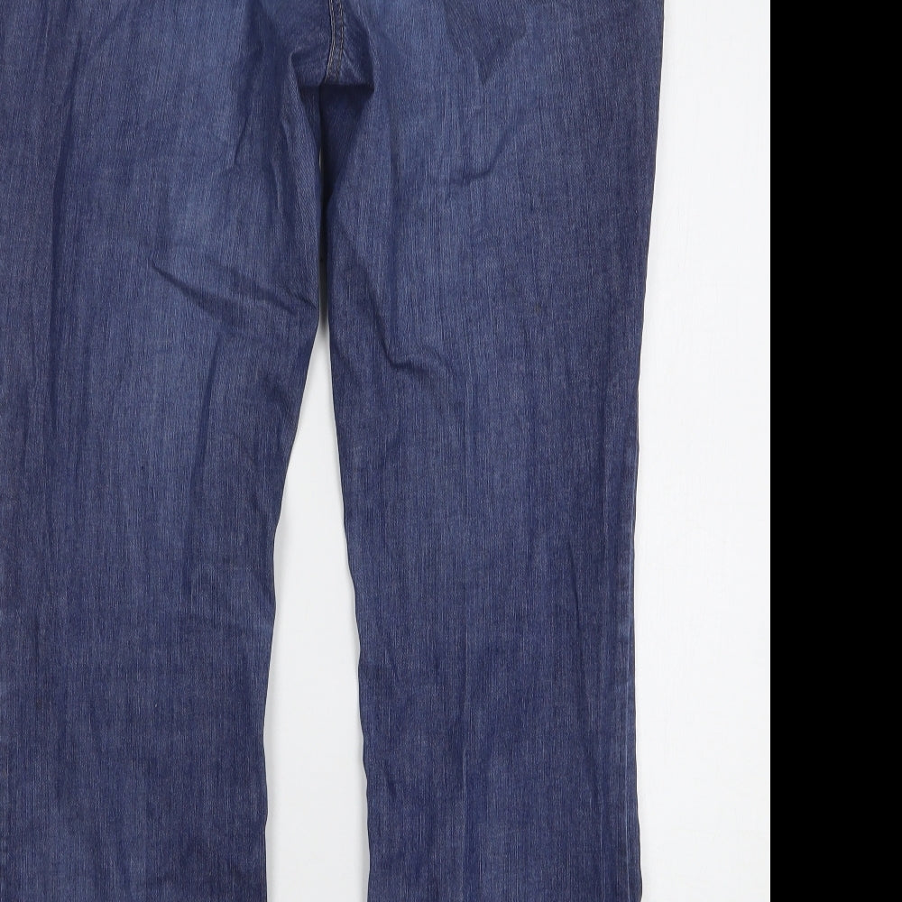 Gelco Womens Blue Cotton Bootcut Jeans Size 36 in L29 in Regular Zip