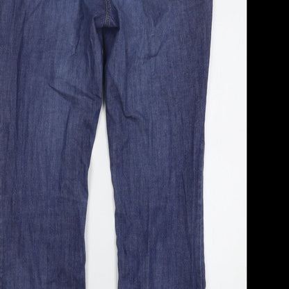 Gelco Womens Blue Cotton Bootcut Jeans Size 36 in L29 in Regular Zip