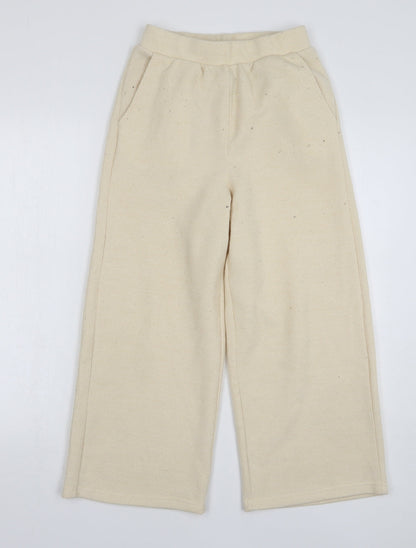 Womens UK Size 4 ASOS Regular Fit Sweatpants Beige Trousers